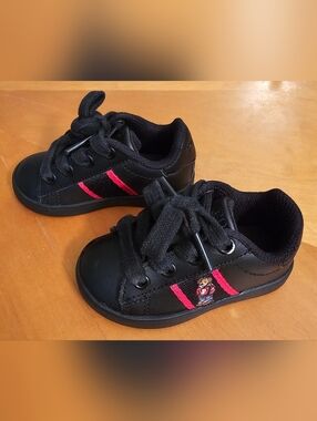 EUC Polo Ralph Lauren Black Quilton Bear Toddler Casual Tennis Shoes Size 4